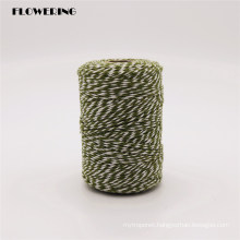 Custom Manufactured Wholesale Cotton Rope Fashion Green/White